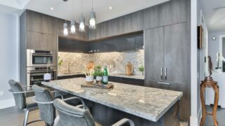 white and gray chairs and table